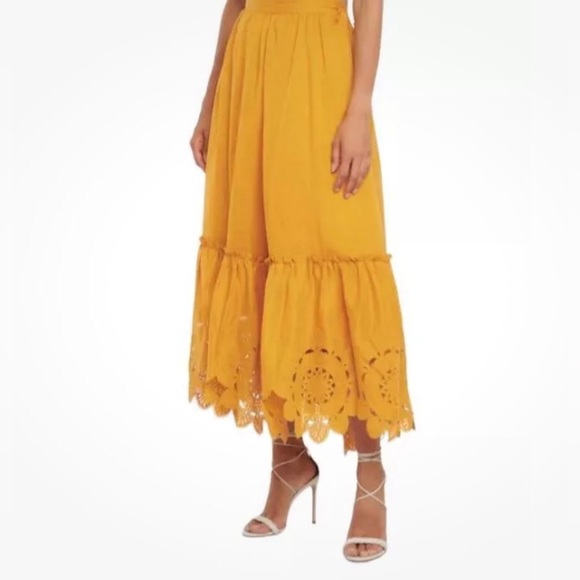 Zimmermann Teddy Scallop Ruffle Skirt Size 4 - Picture 3 of 12